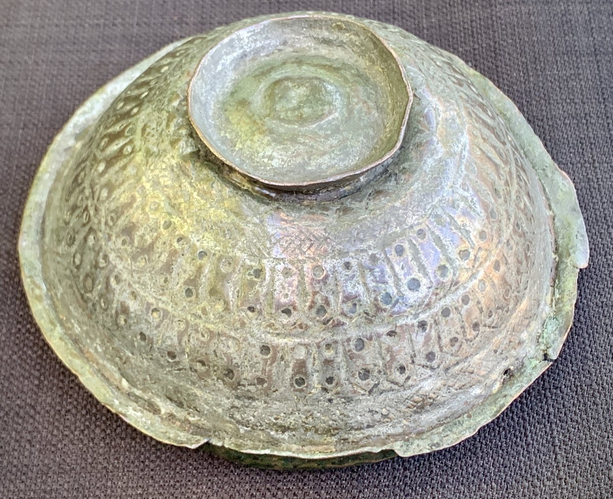 Archeo Nazride Tin-plated Copper Bowl, Granada, 12th–13th Cties-photo-3