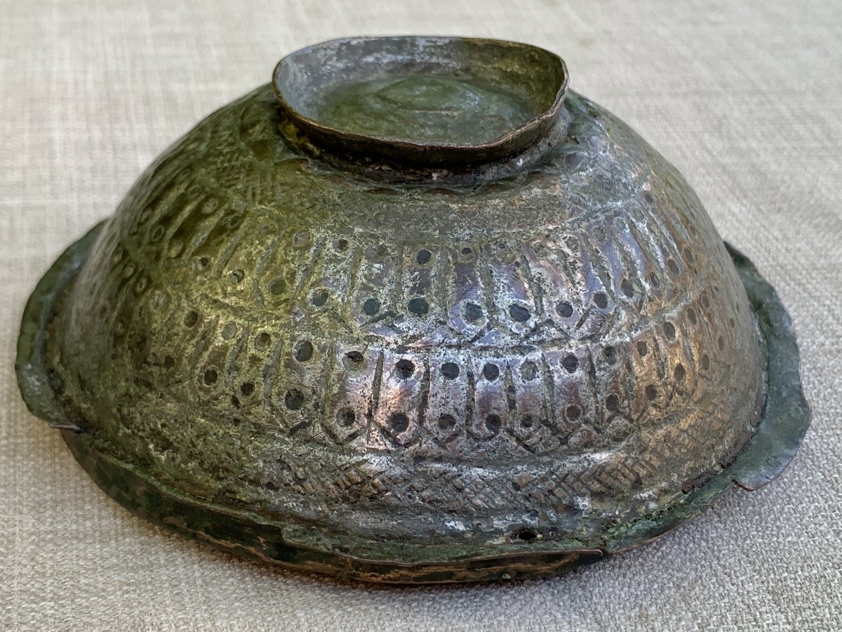 Archeo Nazride Tin-plated Copper Bowl, Granada, 12th–13th Cties