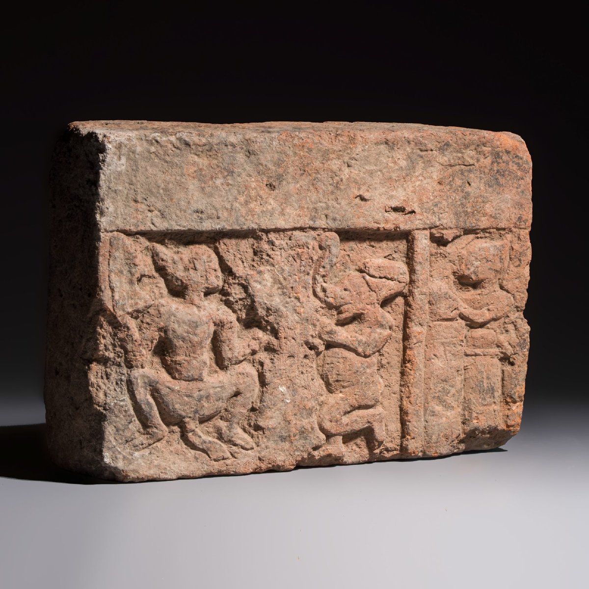 ART TRIBAL Important bas-relief terre cuite Bengale, Inde XVIIe s-photo-2