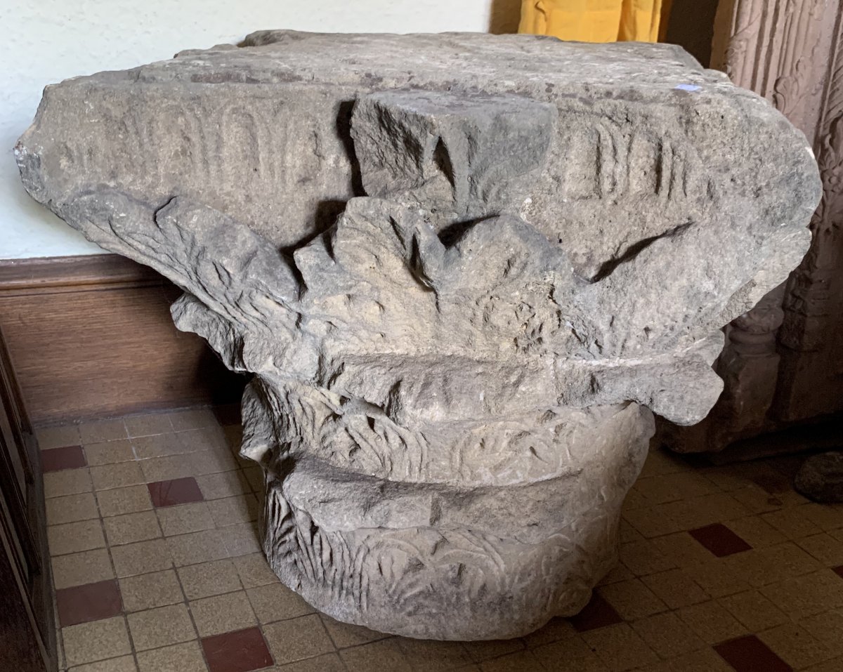 Important Corinthian Stone Carved With 3 Limestone Registers, Circa Ive-vie S Ap Jc-photo-5
