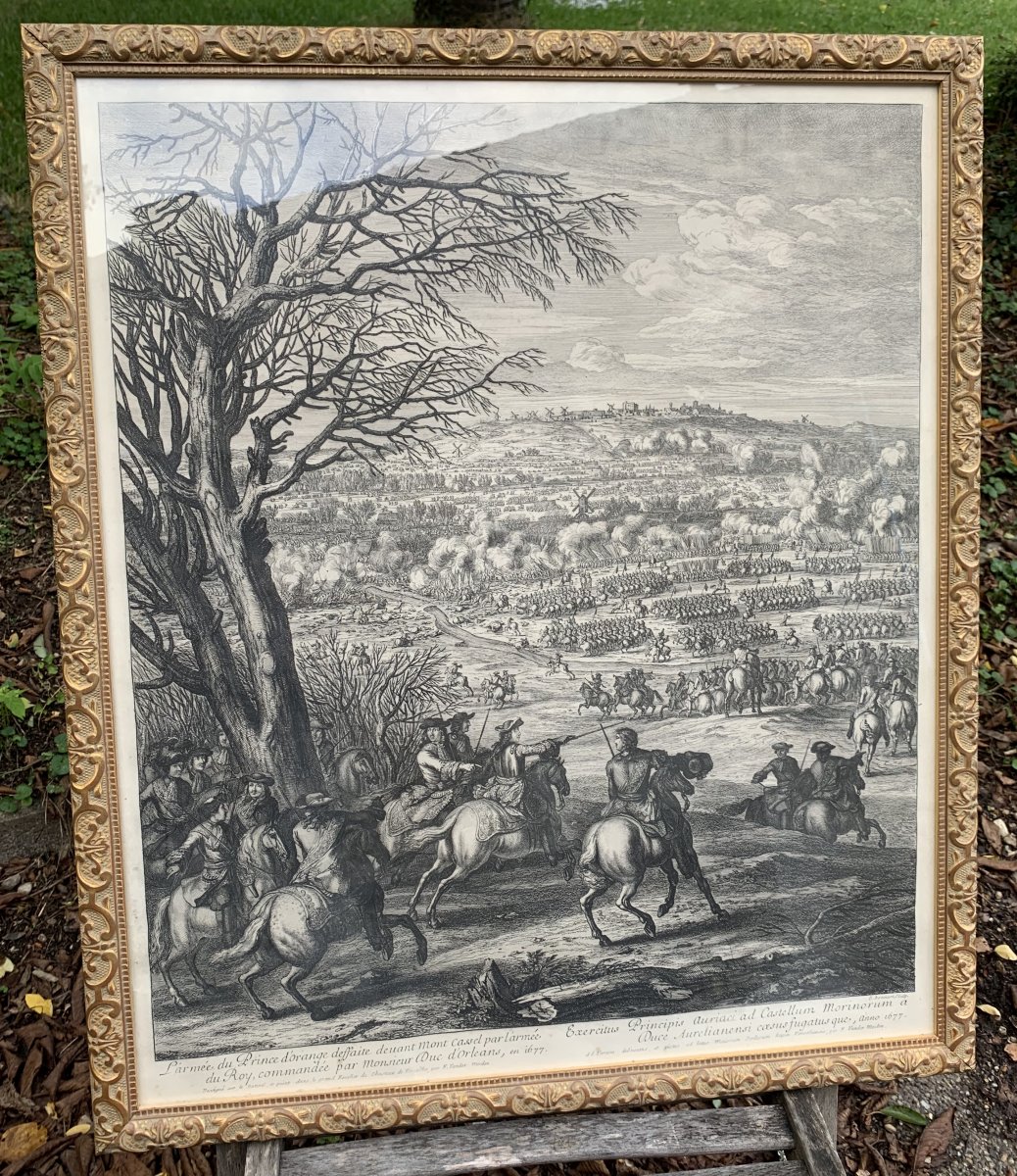 VAN DER MEULEN 1632-1690 Paire gravures manœuvres militaires sous Louis XIV ép XVIIe s