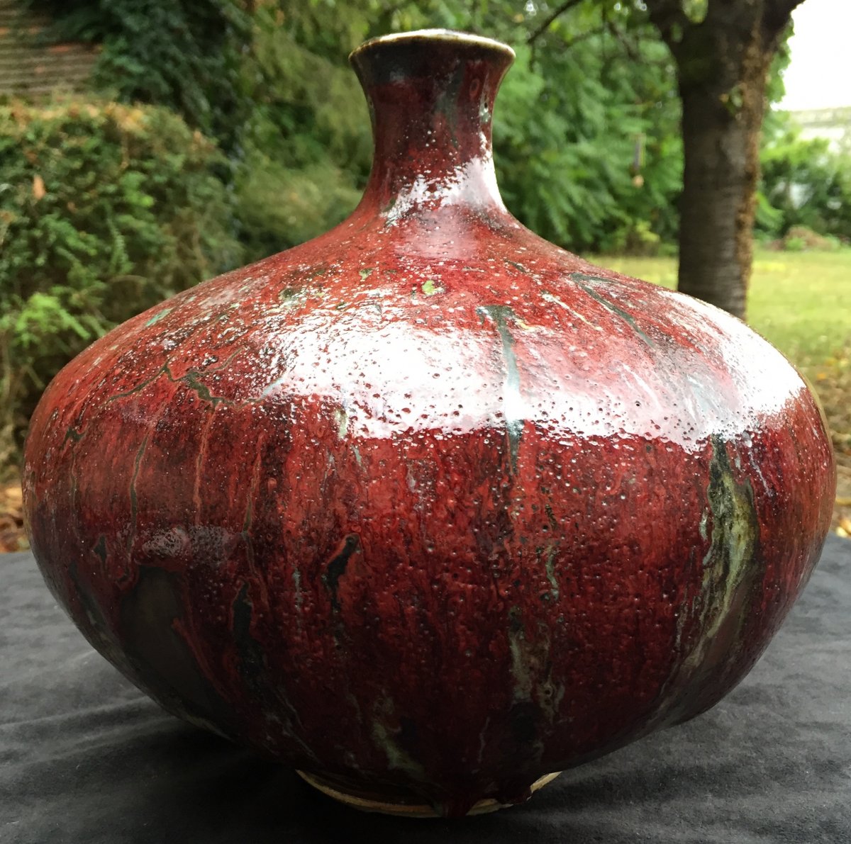 Sang De Boeuf Ceramic, Yves & Suzanne Rybczyncki, St Jorioz 1970-photo-3