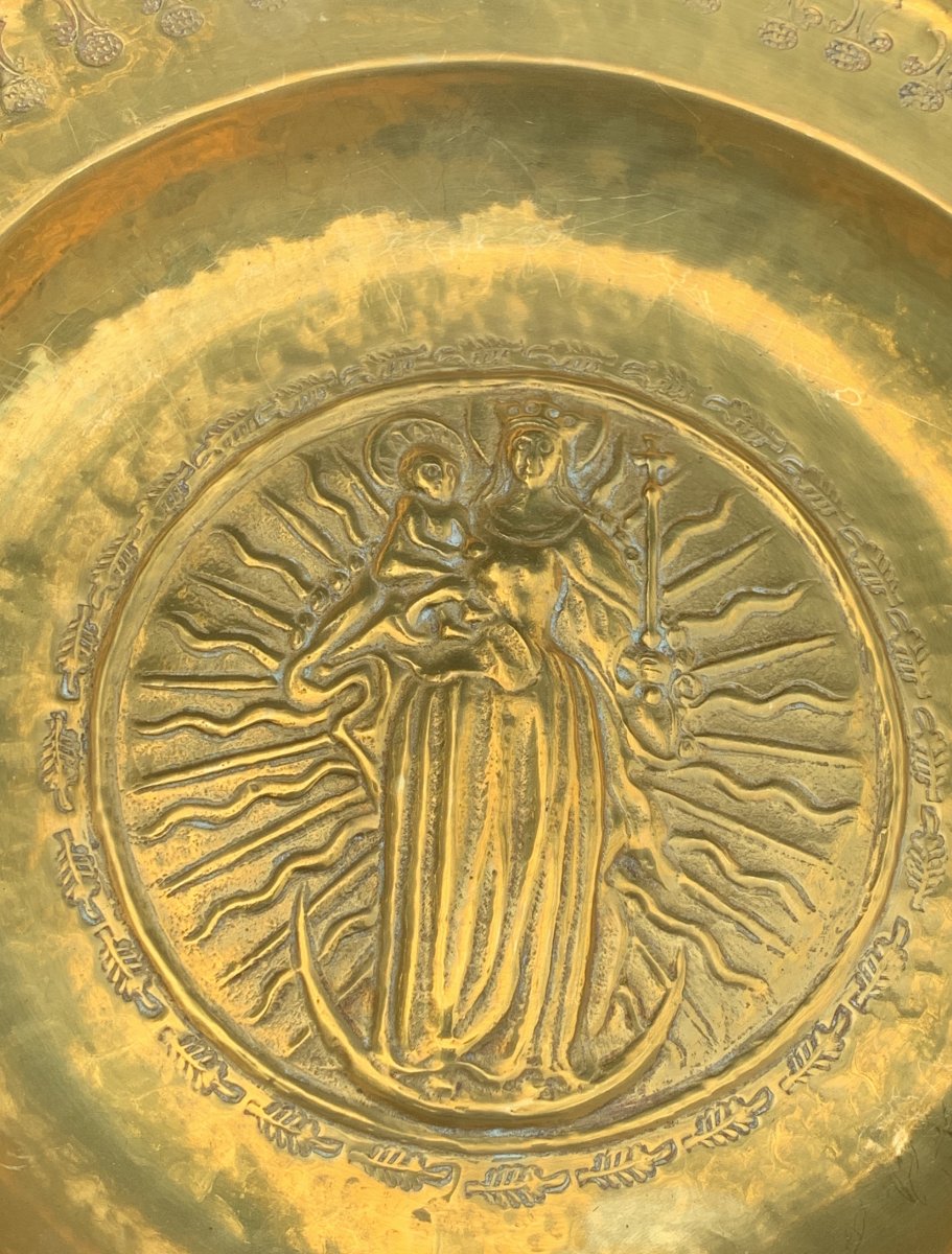 XVIth Mother In Child On Crescent Moon Quest/offering Dish-photo-3