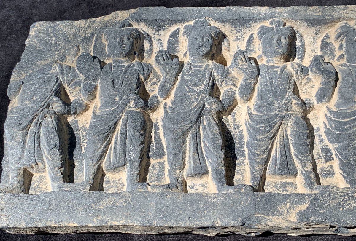 IIe-IVe s ap JC Panneau en schiste Gandhara frise personnages-photo-2