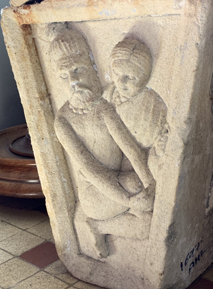 3 gdes clés de porte en pierre sculpté, Inde XVIIe / XVIIIe-photo-4