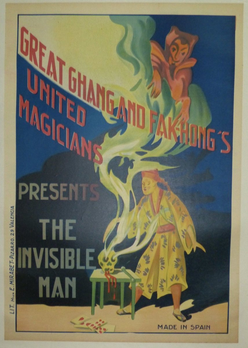 Set / Collection Of 4 Original Magic Fak Hong's Posters, Early XXth Cty-photo-2