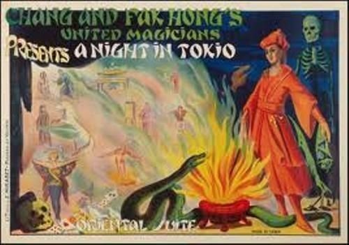 Set / Collection Of 4 Original Magic Fak Hong's Posters, Early XXth Cty