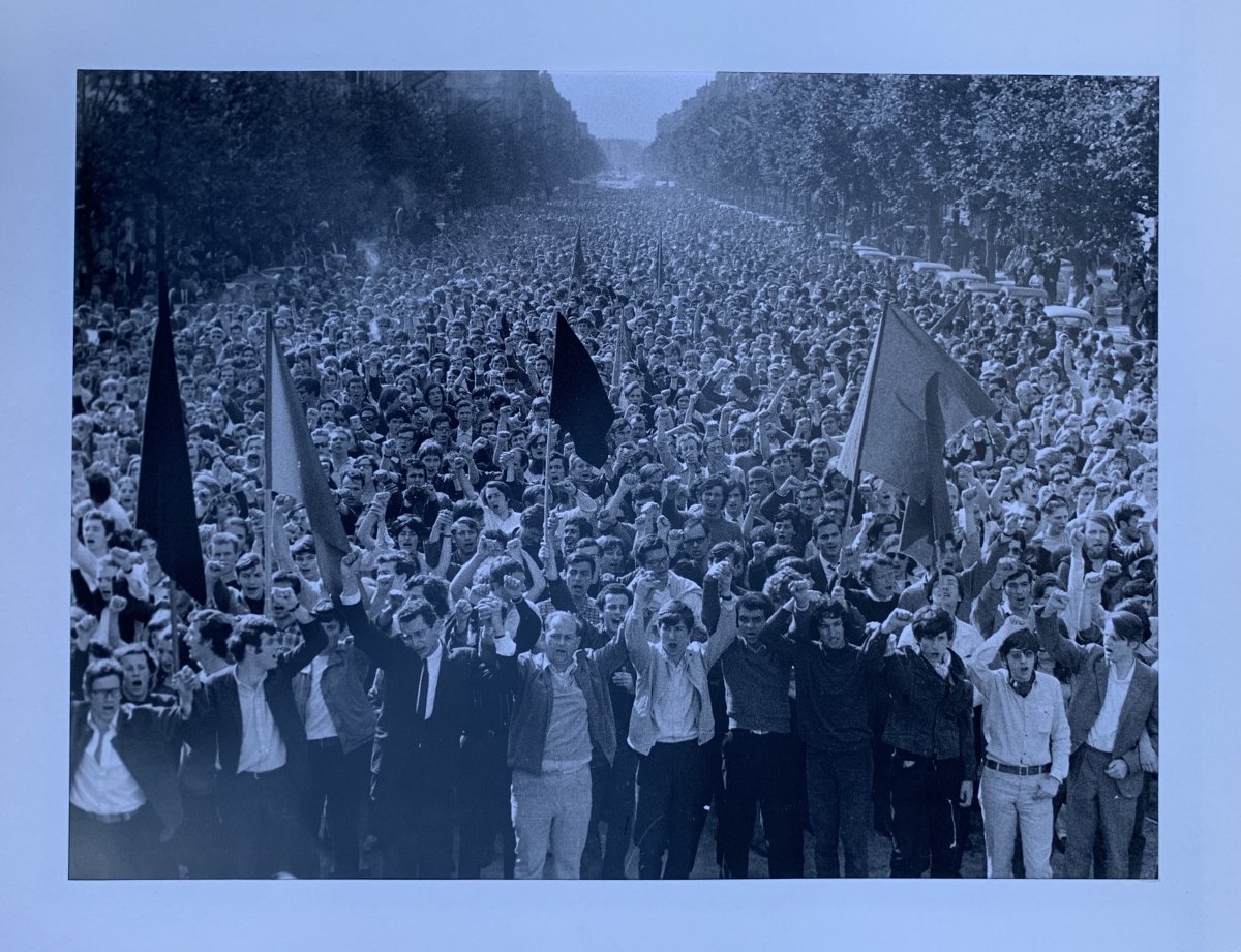 Collection Of 7 French May 1968 Strikes' Argentic (b&w) Original Photos-photo-2