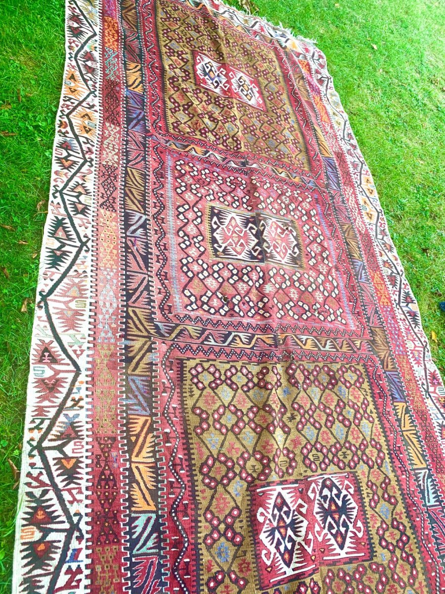 Very Large Kilim Anatolia 2nd Half Of The 19th S-photo-2