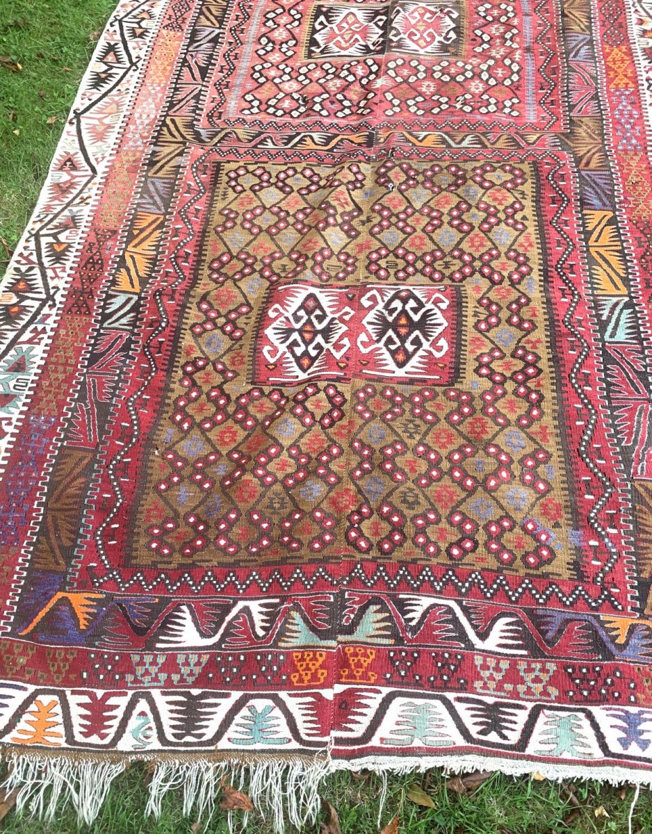 Very Large Kilim Anatolia 2nd Half Of The 19th S-photo-3