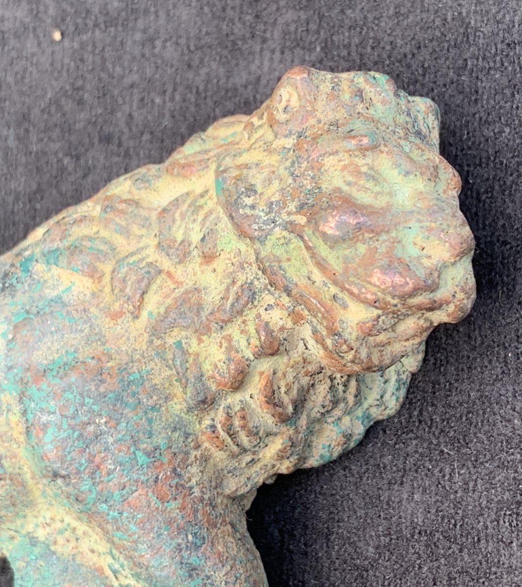 Bronze Applique Lion Geniune Roman 3rd 4th Cty Ac-photo-4