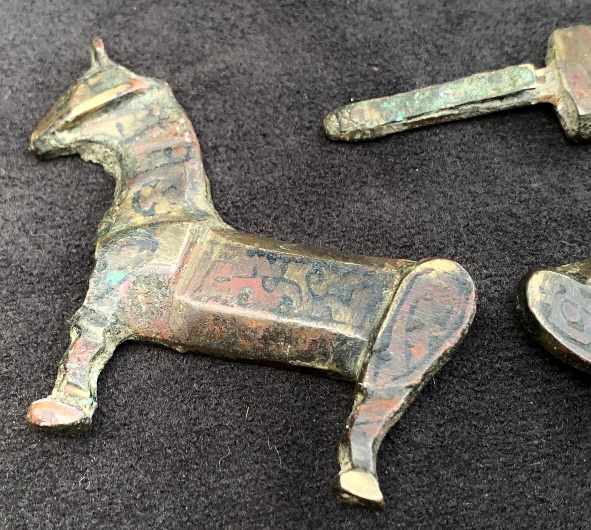 Small Korosan Zoomorphic Bronze Lock, Persia Circa Xth Cty-photo-2
