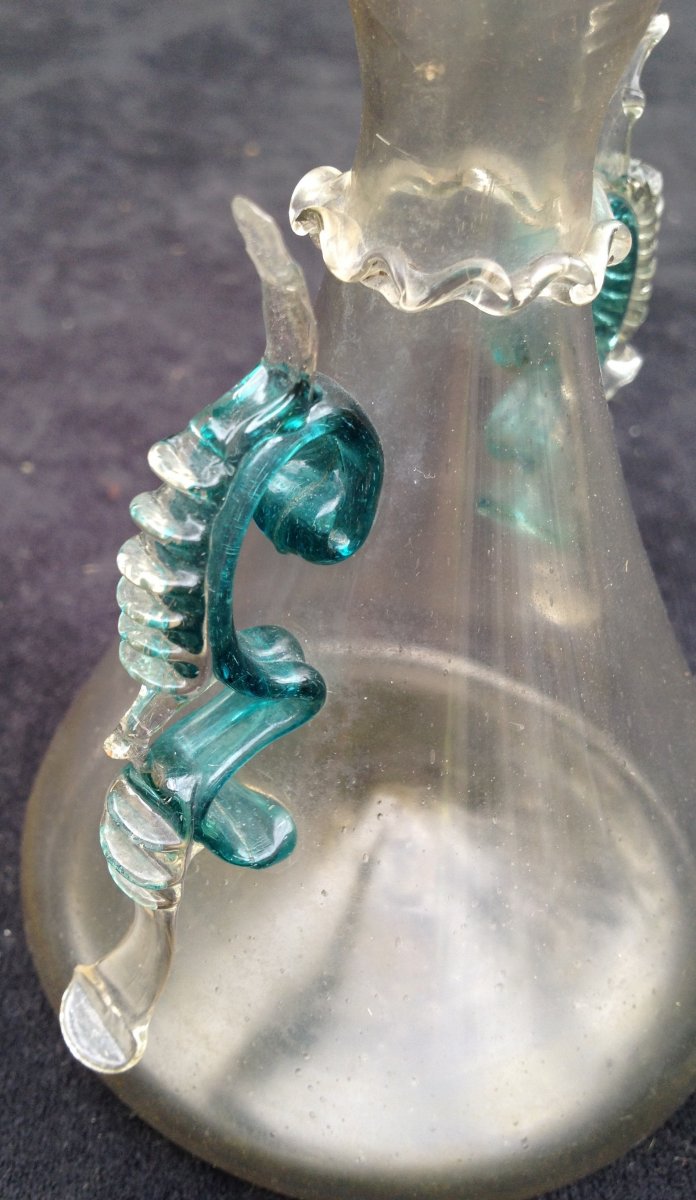 Vase/small Glass Bottle With 2 Colors, Venice, Early XVIIth-photo-4