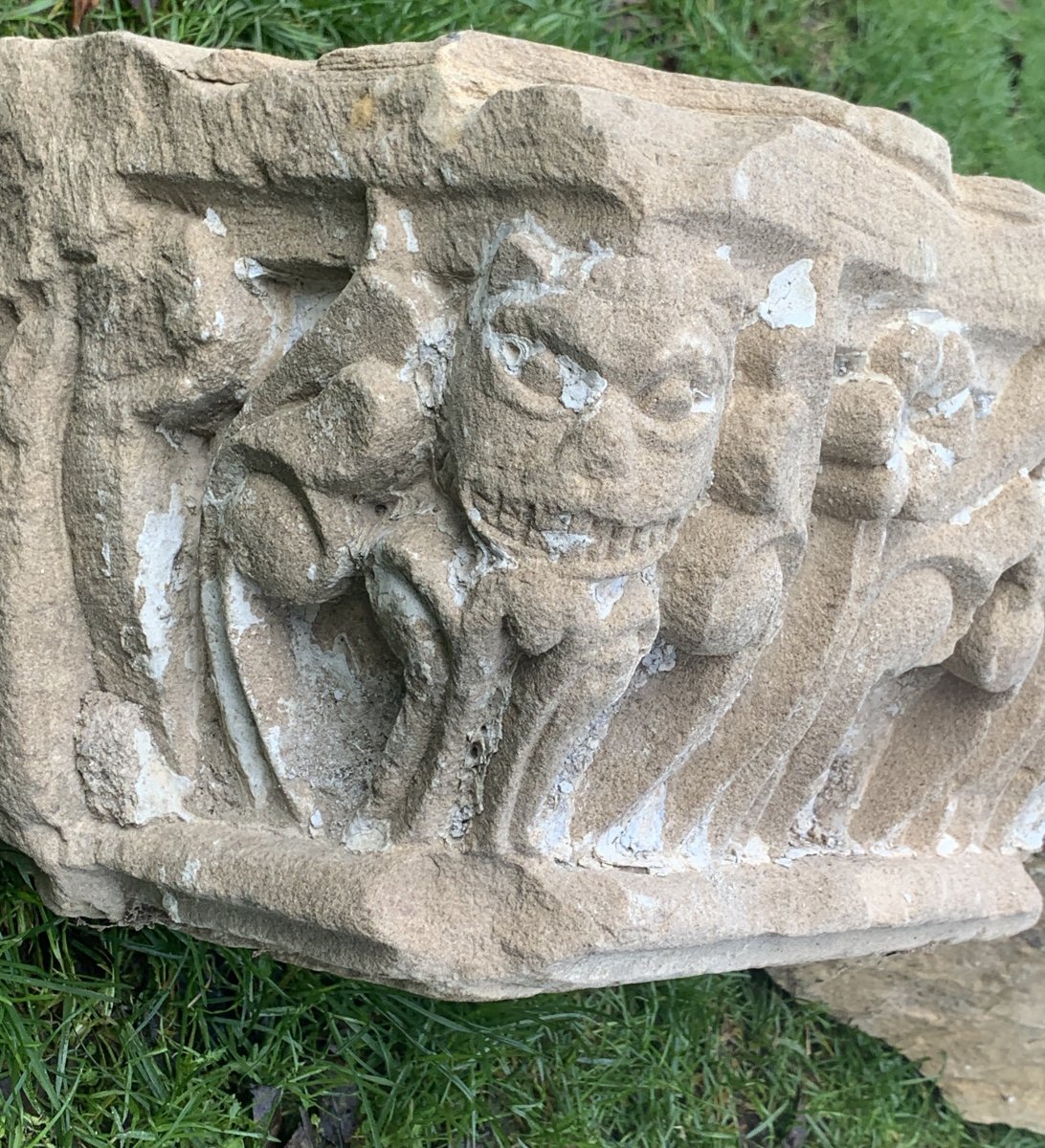 4 Stone Carved Architectural Marquee Fantastic Bestiary-photo-5
