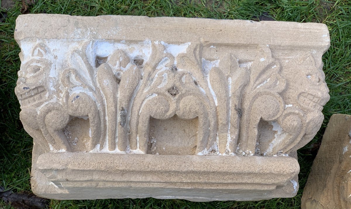 4 Stone Carved Architectural Marquee Fantastic Bestiary