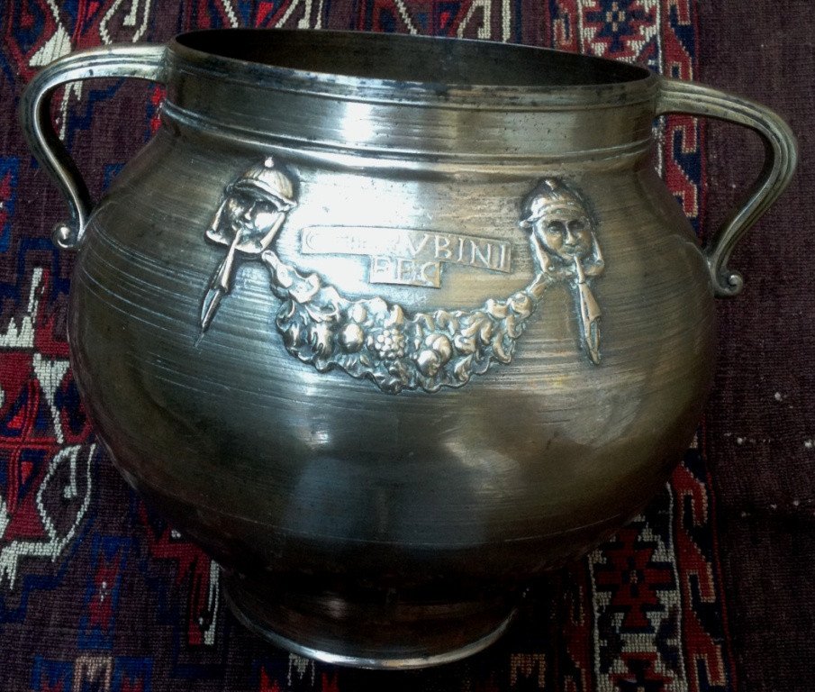 XVIth Italian Bronze Cooking Pot Cherubini Fecit-photo-1