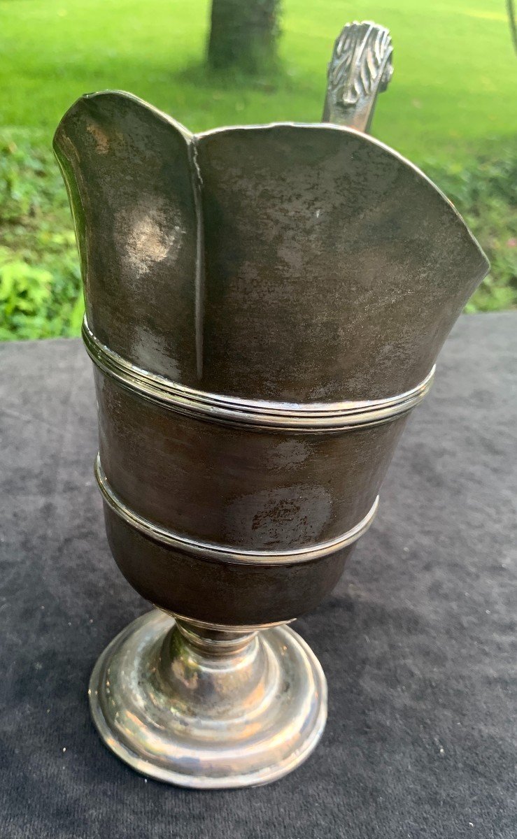 Solid Silver  XVIIth Cty Ewer/hanap,  Spain ?-photo-4