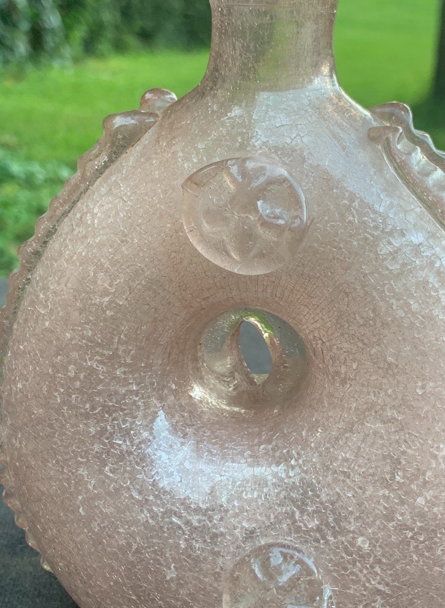 18th Century Glass Annular Gourd From La Margeride-photo-3