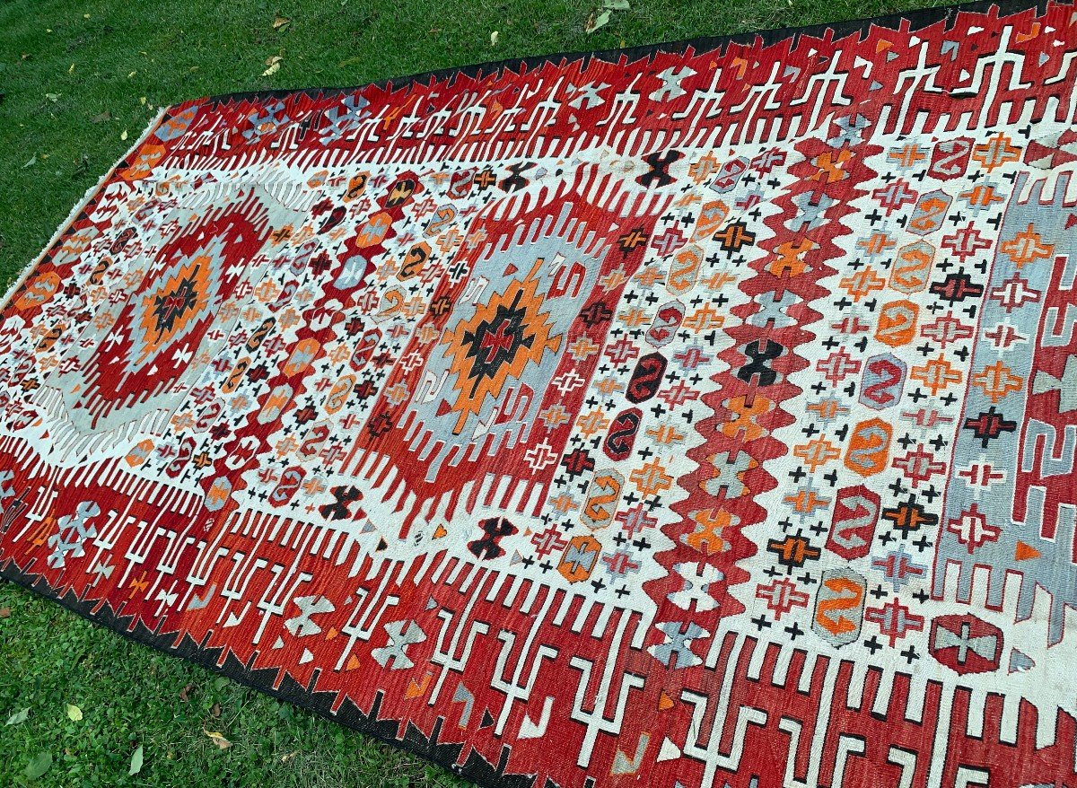 Kilim d'Atelier Anatolye, Fin XIXe S 415*185cm-photo-4