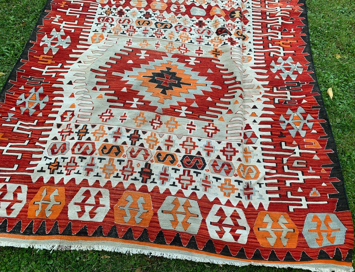 Kilim d'Atelier Anatolye, Fin XIXe S 415*185cm-photo-1