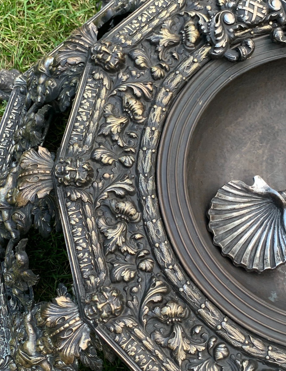 Louis XIV Silvered Bronze Brazier, Spanish Colonial Work-photo-5