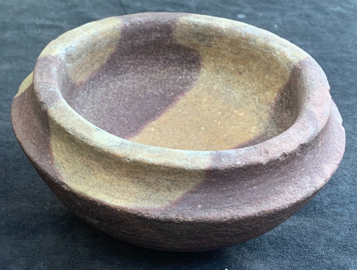 Mortar Stone Carved Cup, Neolithic Period-photo-2