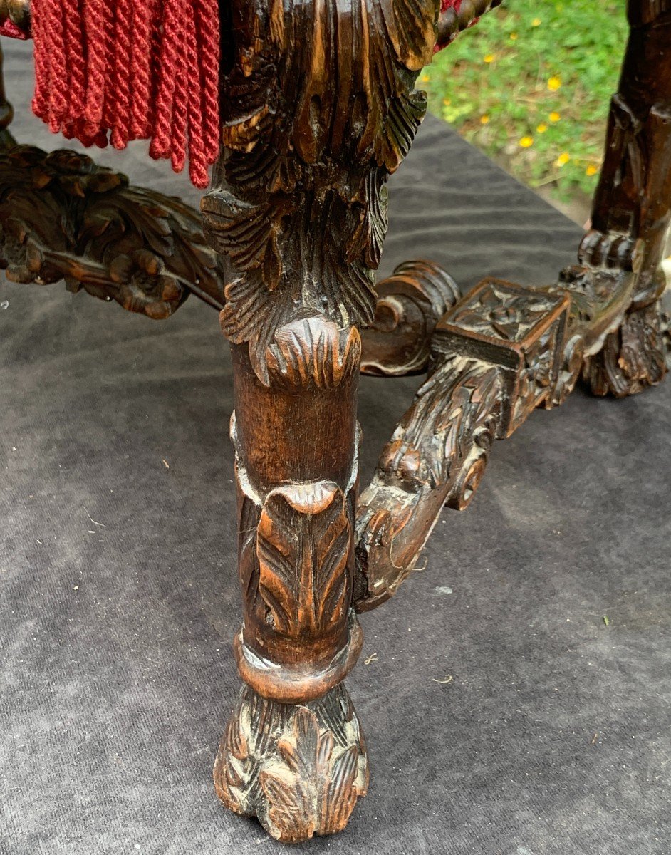 Epoque Louis XIV Superbe tabouret d'apparat-photo-3