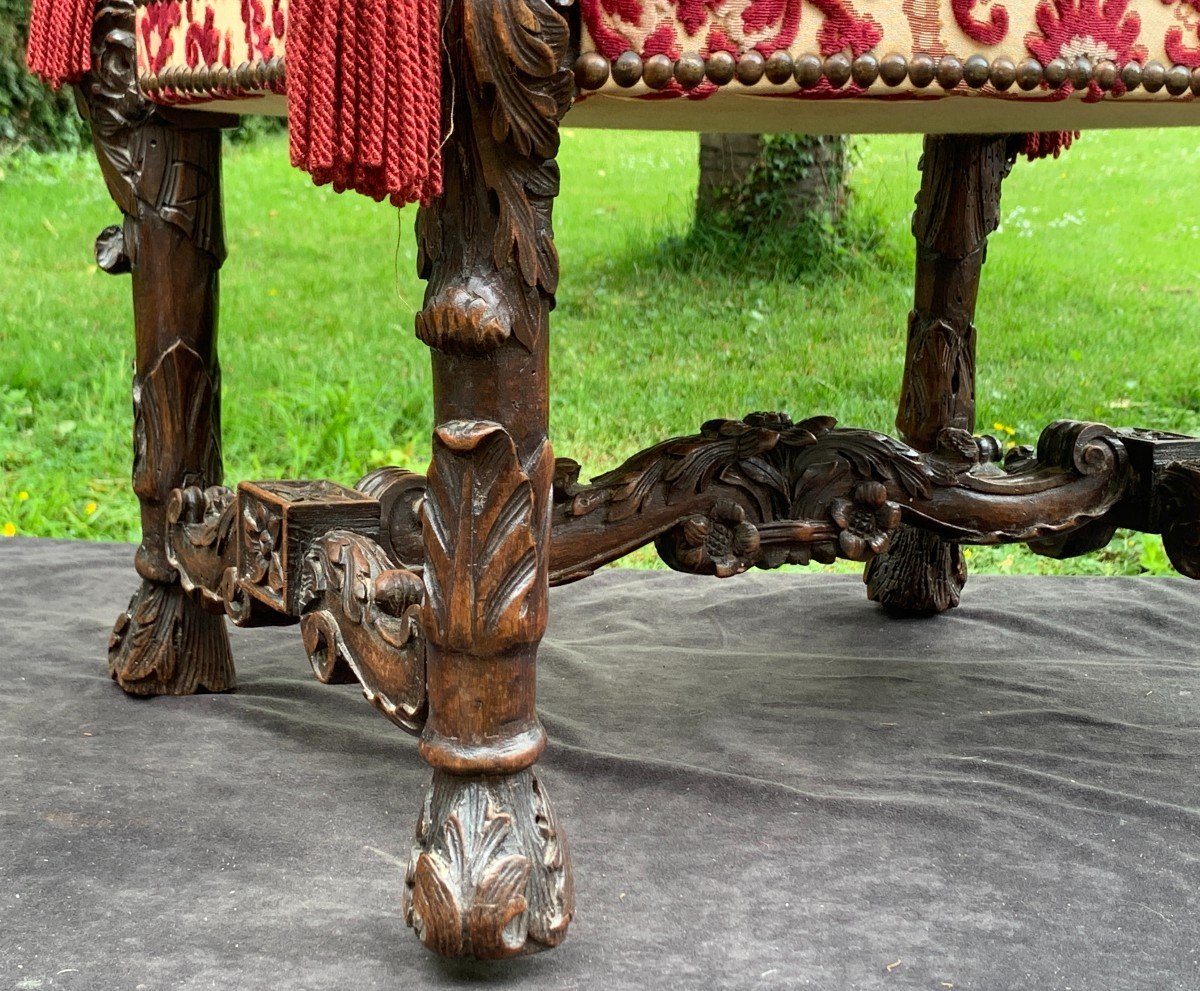 Epoque Louis XIV Superbe tabouret d'apparat-photo-2