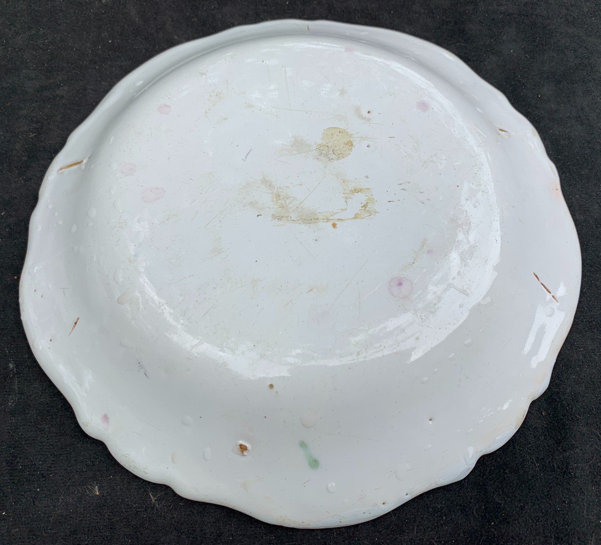 18th  Moustiers Ferrat Factory Ceramic Plate, After Jb Pillement Models-photo-8