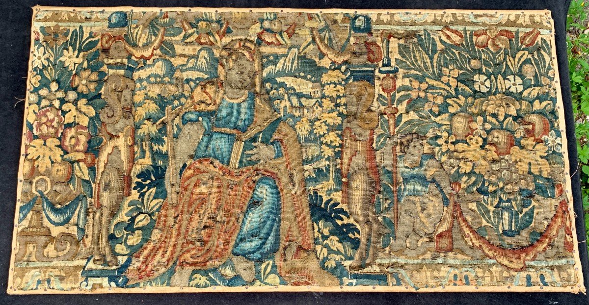 XVIth Large Tapestry Border Fragment, Flanders ?-photo-2