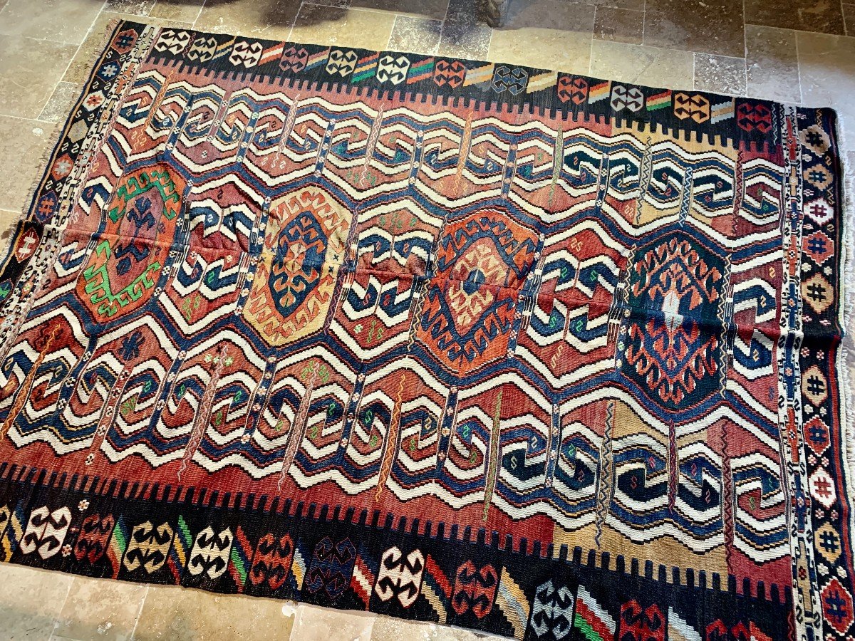 Rare kilim mariage KONYA HOTAMIS, Anatolie, vers 1880, 290*200cm-photo-2