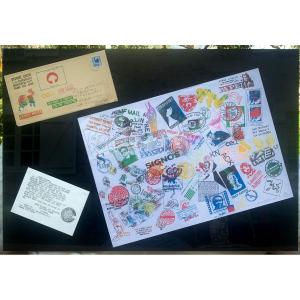 1985 Mail Art/brain Cell Sheet N°0.0 N0 99/111  International Exhibition Osaka Japan