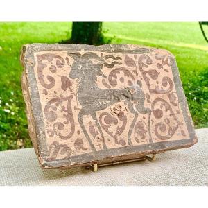  Spain 14/15th Cty Rare Medieval Ceiling Tile Paterna/socarrat