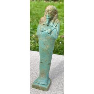 ARCHEO, Egypte lumineux Oushebti fritte bleu turquoise XXIe XXVIe dynasties 