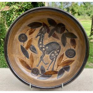 Large René Buthaud / Georges Asch Art Deco Ceramic Cup, Ste Radegonde Factory