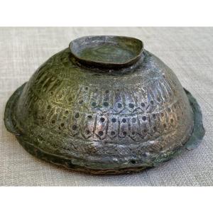 Archeo Nazride Tin-plated Copper Bowl, Granada, 12th–13th Cties