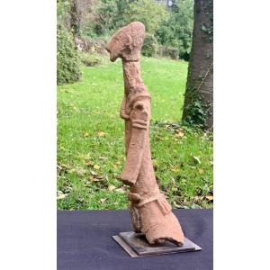 XIIIe XVe s, Sculpture terre cuite personnage BANKONI, MALI