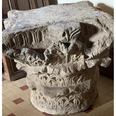 Important Corinthian Stone Carved With 3 Limestone Registers, Circa Ive-vie S Ap Jc