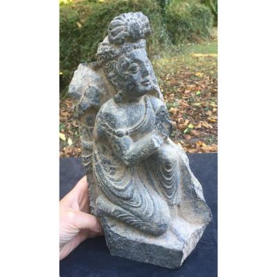 Iid IIIth Cty, Gandharan Stone Schist Carved Statue