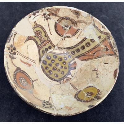 Rare Abassid Ceramic Cup/plate, Sari Iran X To XIIth Cty