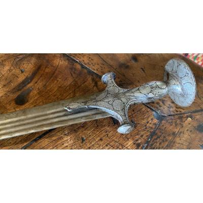 Long Taloir, sabre indien bidri début XIXe