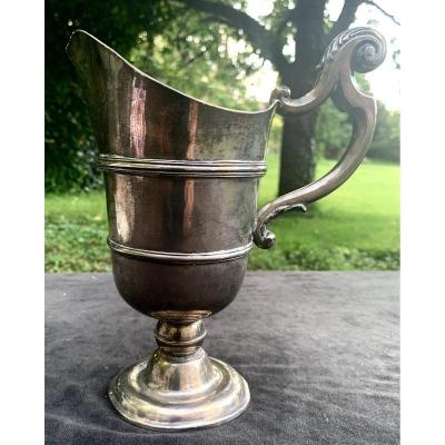 Solid Silver  XVIIth Cty Ewer/hanap,  Spain ?
