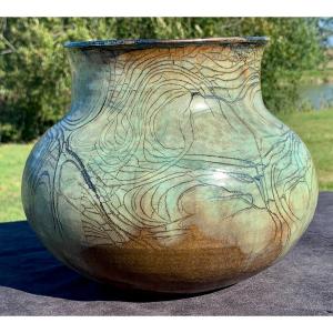 Vase céramique naturaliste Miep AM SYBESMA DE BAY (1933-)