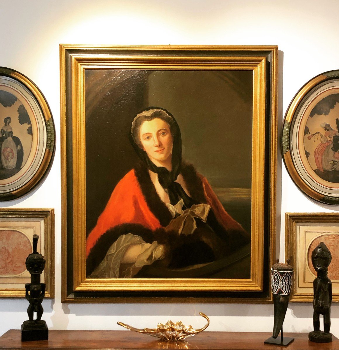 Portrait De La Comtesse Tessin, d'après Nattier, XIXe