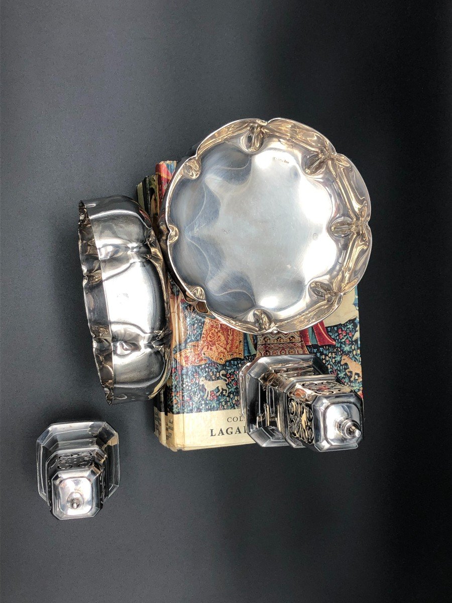 Paire De Saupoudreuses, Argent, Angleterre 1911-photo-2