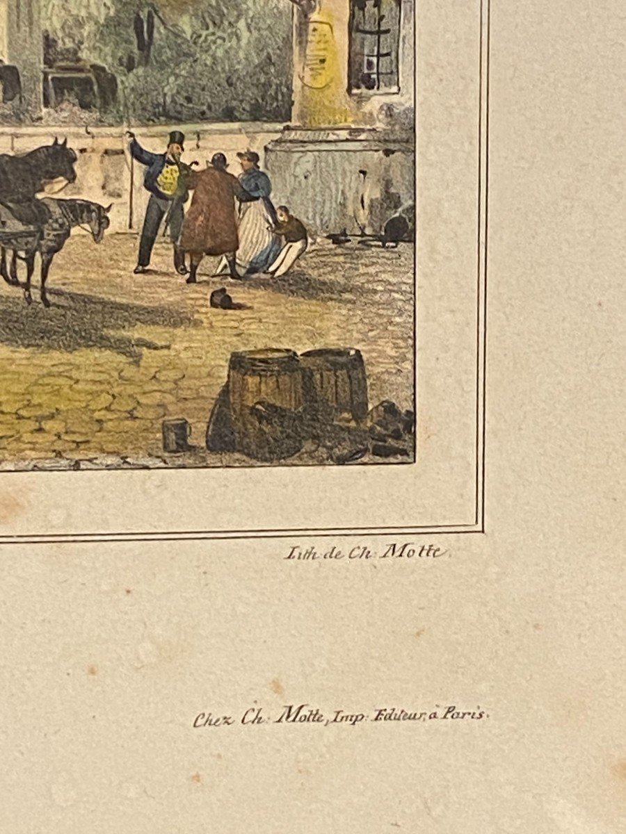 Pair Of Lithographs, Cars, 1828-photo-2