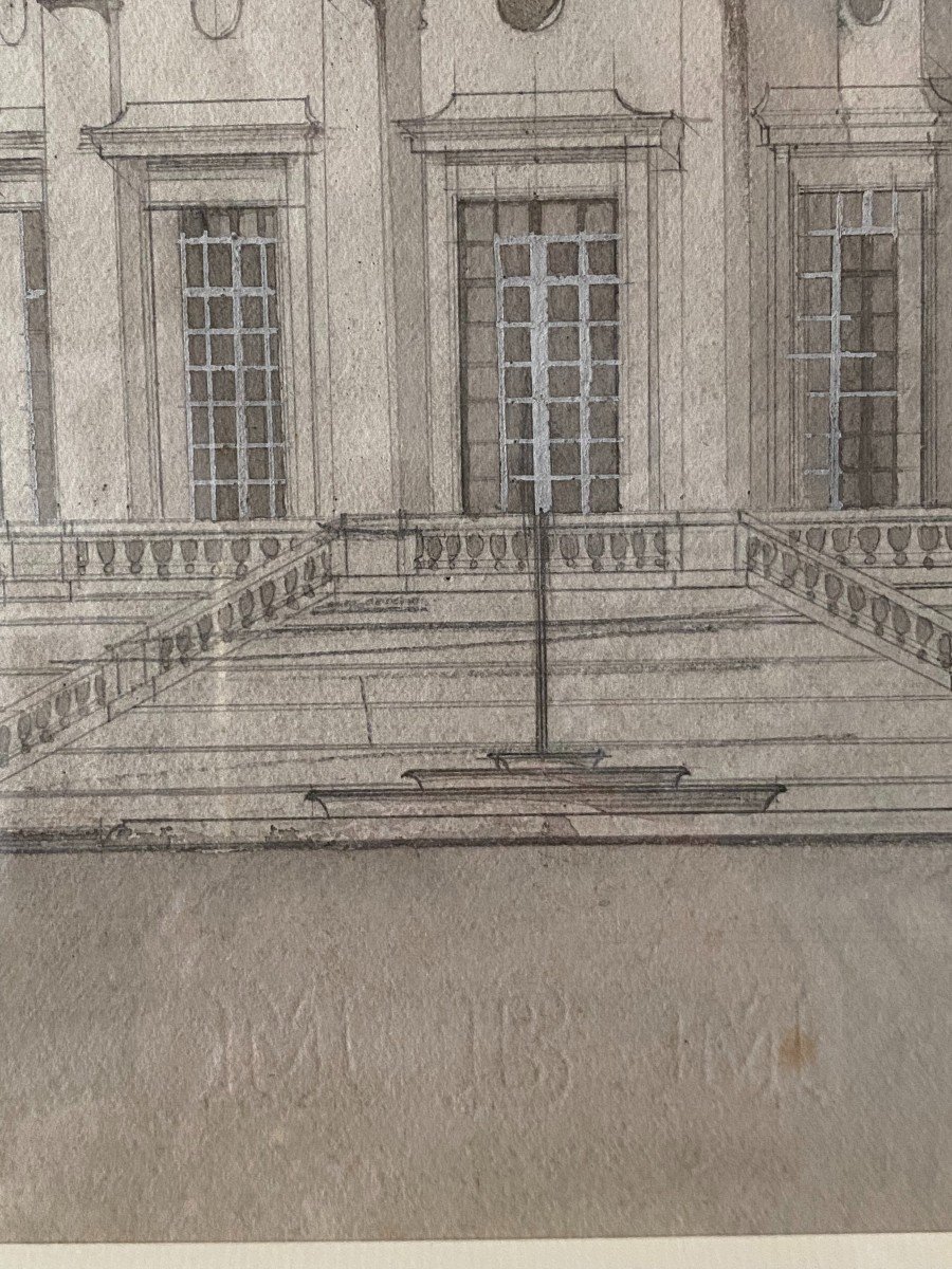 Elevation Of The Facade Of A Pavilion, Aurejac, 20th-photo-3