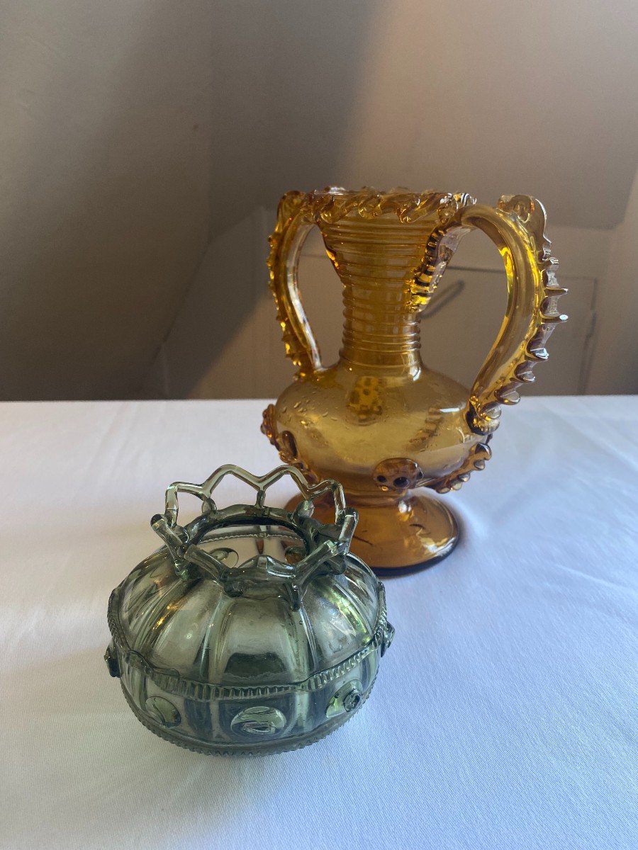 Ensemble En Verre Soufflé, Italie, XVIIIe Siècle-photo-2