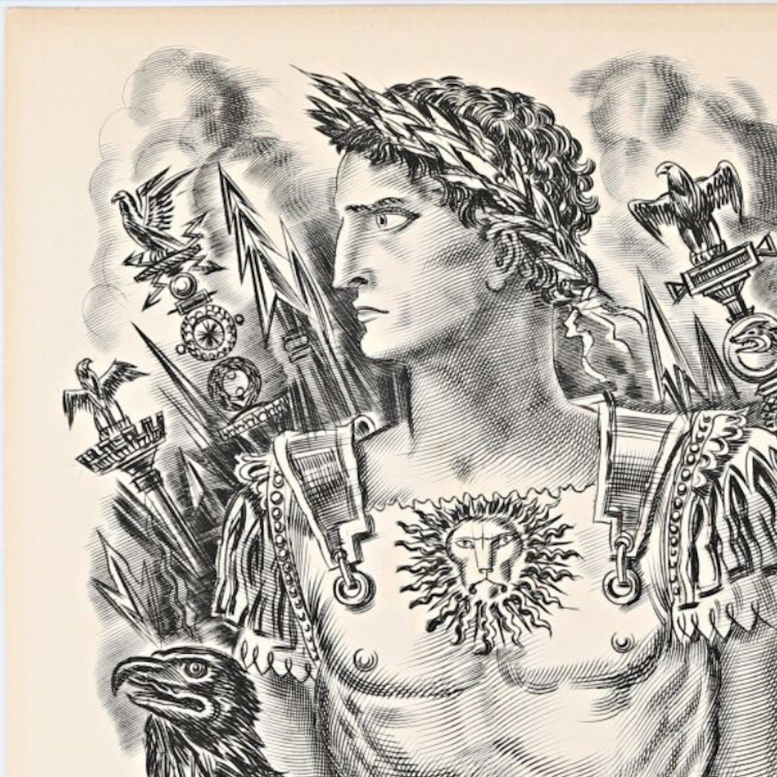 The Empire, Albert Decaris, Burin Engraving-photo-2