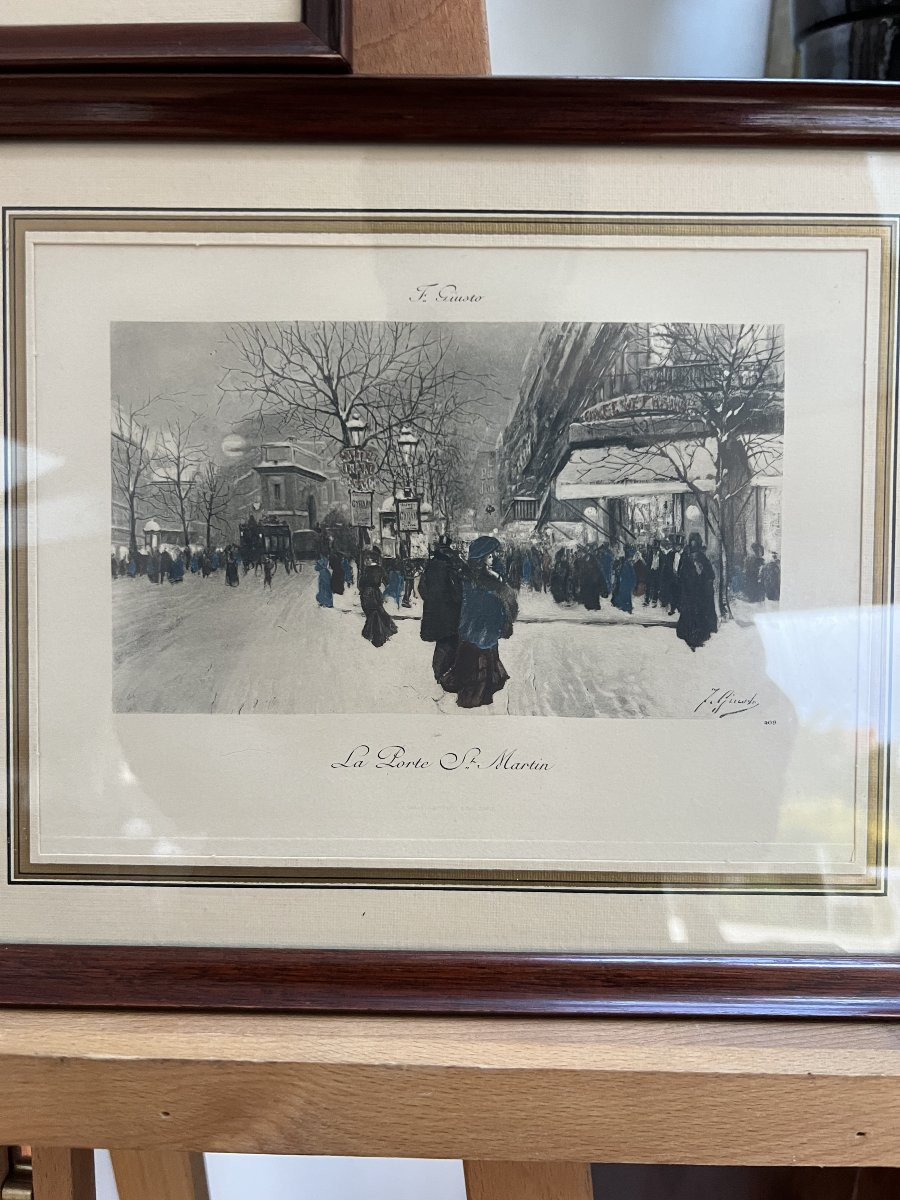 Triptyque Parisien Belle Époque – F. Gusto – Vers 1900-photo-4